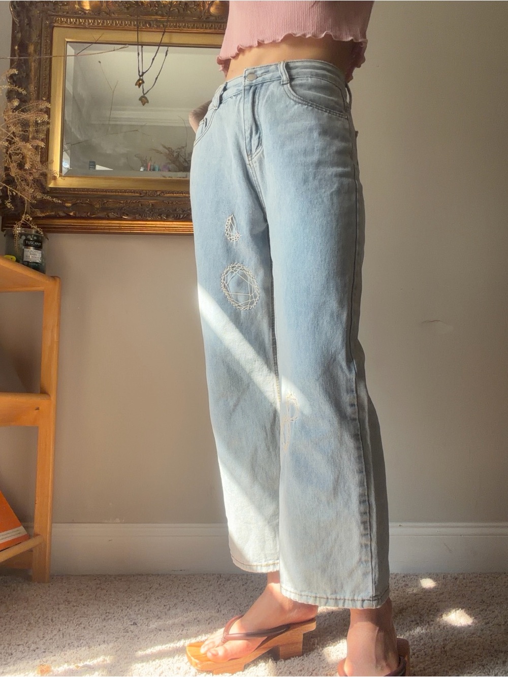 Reworked Ximuu Light Wash Wide Leg Jeans